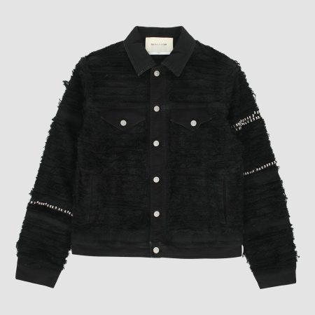 1017 Alyx 9Sm Black Outerwear Studded Denim Jacket Blackmeans Men