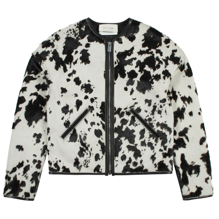 1017 Alyx 9Sm Men Painted Leather Jacket Outerwear Natural/Cow