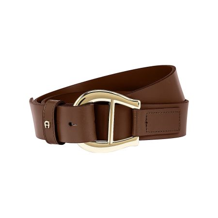 Aigner Belts Women Walnut Brown Ingenious Fashion Belt 2.5 Cm