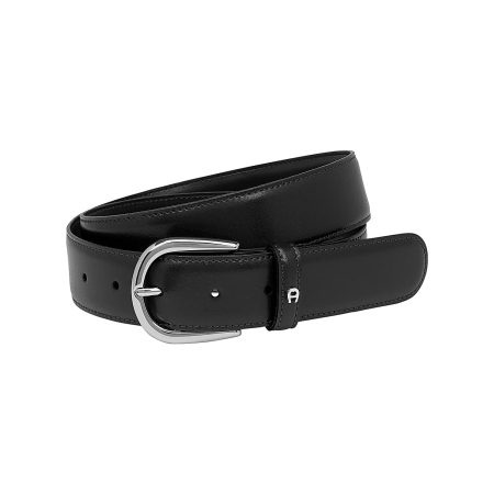 Aigner Business Belt 3.5 Cm Black Versatile Men Belts