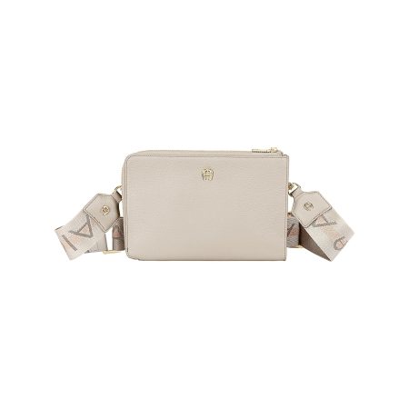 Aigner Charming Pearl White Leather Accessories Fashion Pouch Women