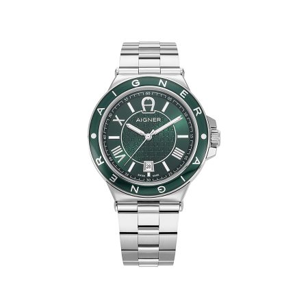 Aigner Watches Store Men Men’s Watch Trieste Silver-Green