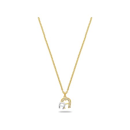 Aigner Women 2024 Jewelry Necklace With Double Logo Gold Coloured