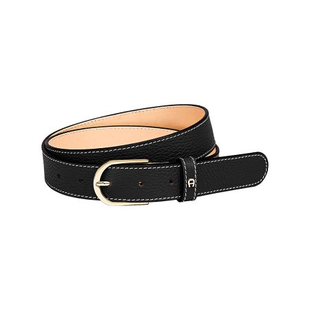 Aigner Women Black Elevate Belts Farah Belt 3.5 Cm