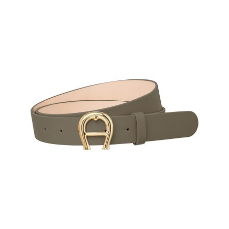 Aigner Women Logo Belt 3 Cm Taupe Cheap Belts