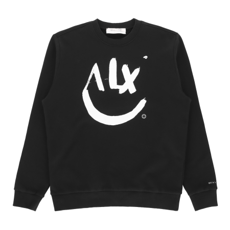 Alyx Smiley Crewneck Sweatshirt 1017 Alyx 9Sm Sweatshirts Black Men
