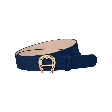 Belts Women Aigner Logo Belt 3 Cm Luxe Blue Modern