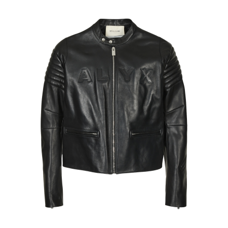 Black Outerwear Men Leather Moto Jacket 1017 Alyx 9Sm