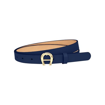 Blowout Women Belts Aigner Luxe Blue Logo Belt 2 Cm