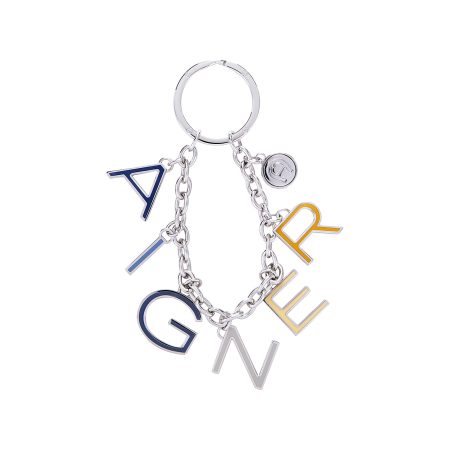 Clearance Luxe Blue Aigner Keychains & Key Cases Keychain With Logo Charms Women