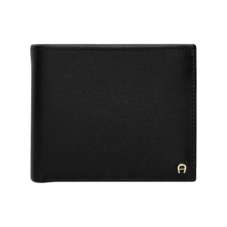 Combination Wallet Aigner Practical Men Wallets Black