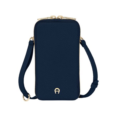 Cosmic Blue Aigner Women Leather Accessories Limited Fashion Phone Pouch