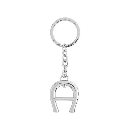Distinct Women Keychains & Key Cases Silver Coloured Aigner Logo Keyring