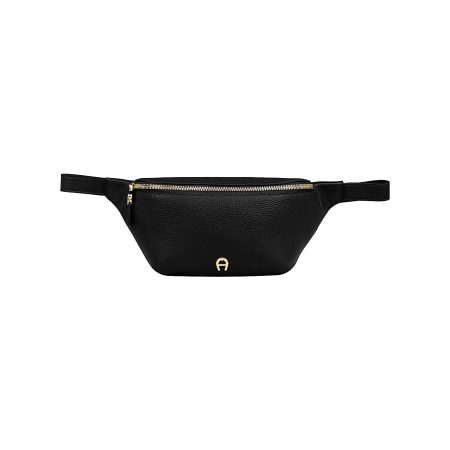 Fashion Belt Bag Leather Accessories Women Aigner Tested Black