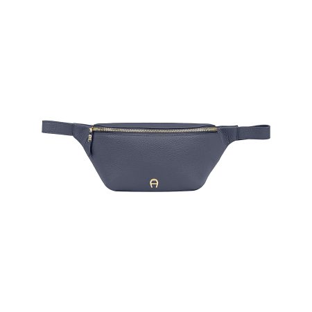 Fashion Belt Bag Washed Blue Leather Accessories Purchase Aigner Women