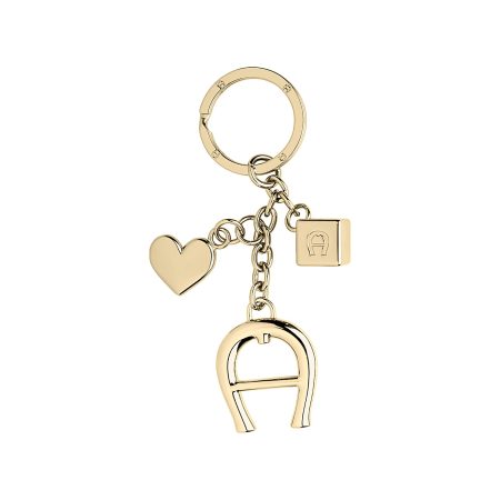 Gold Coloured Keychain Charms Keychains & Key Cases Aigner Intuitive Women