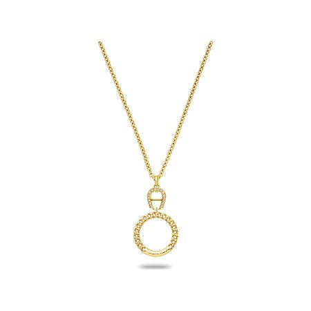 Jewelry Necklace With Logo Women Chic Aigner Gold Coloured