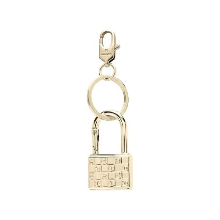 Keychains & Key Cases Gold Coloured Lock Keychain Aigner Shop Women