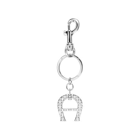 Logo Keychain Silver Coloured Aigner Inexpensive Women Keychains & Key Cases