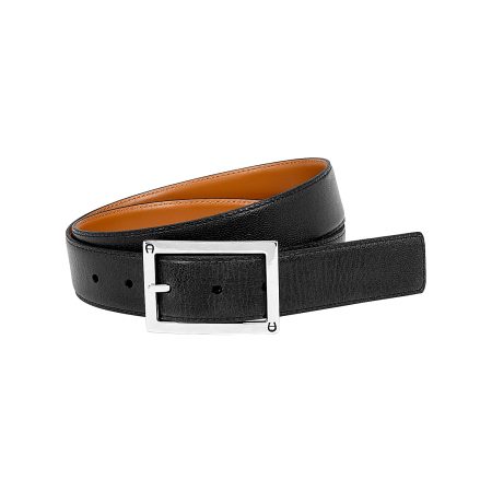 Men Belts Professional Black Aigner Business Belt 3.5Cm