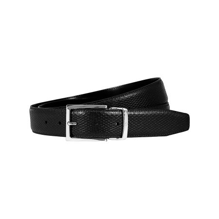 Men Black Functional Business Belt 3.5 Cm, Freesize Aigner Belts