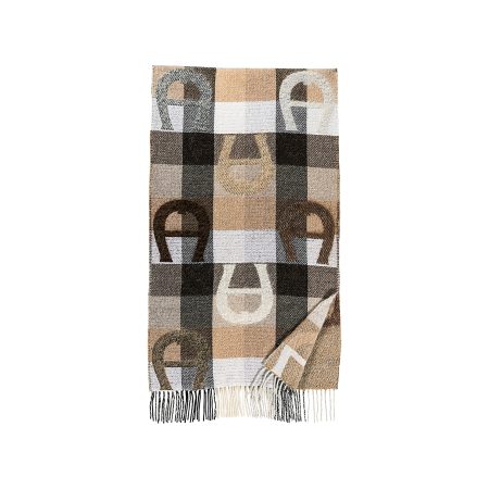 Personalized Natural Logo Scarf Foulards Women Aigner