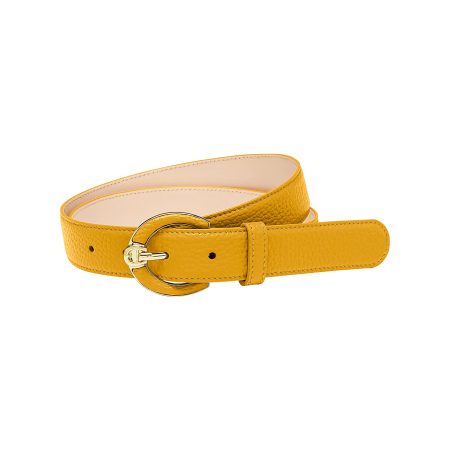 Premium Aigner Zita Belt 3 Cm Belts Women Tanned Yellow