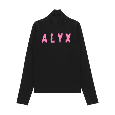 Women Knitwear 1017 Alyx 9Sm Intarsia Logo Turtleneck Black/Pink